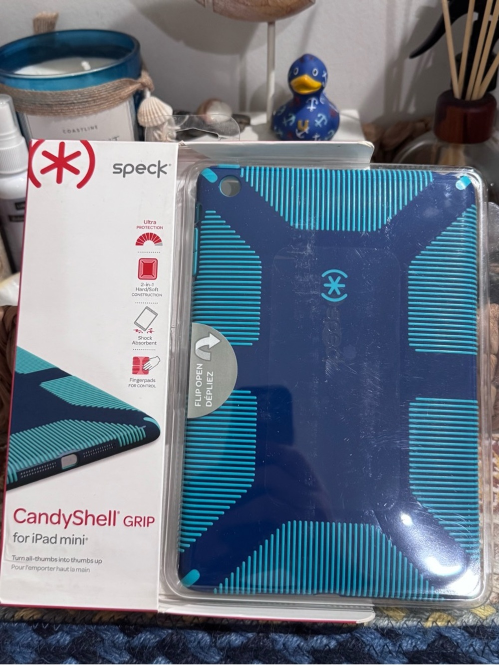 speck CandyShell Grip Case for iPad mini - Navy and Teal